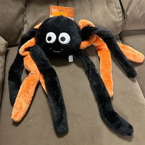 ZippyPaws Halloween Grunterz - Black & Orange Spider